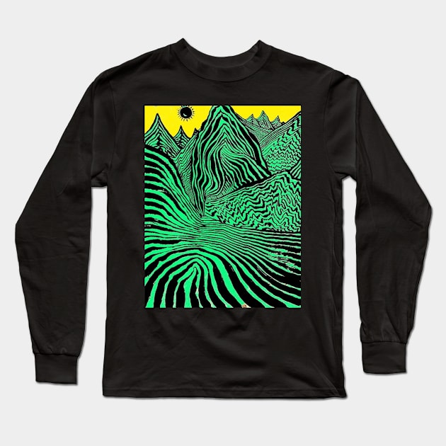 Neon Nature Long Sleeve T-Shirt by Alexander S.